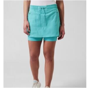 Athleta Trekkie Skort Size 4 Aqua Turquoise Blue Activewear *EUC